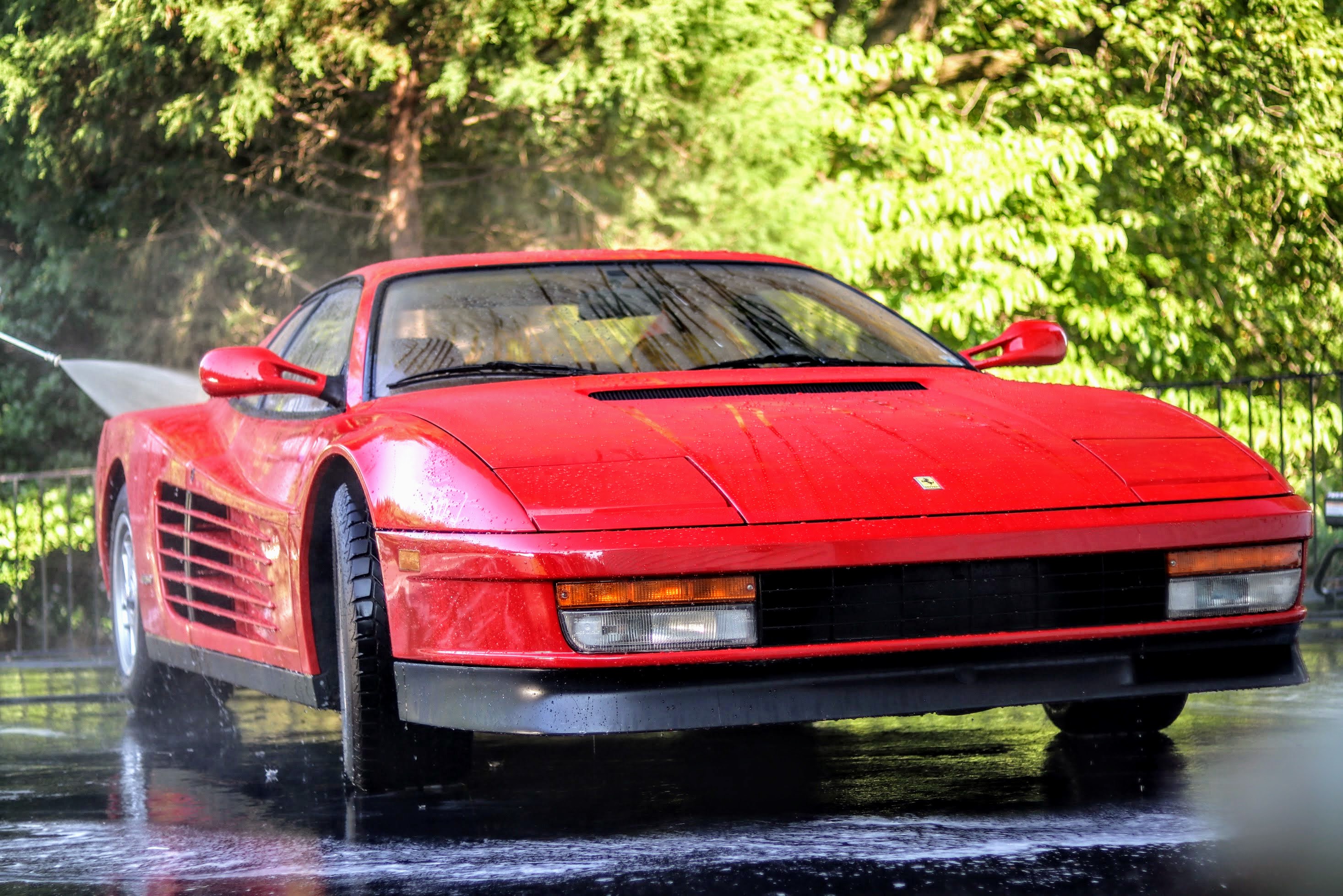 Rinsing the Ferrari Testarossa Rinsing the Ferrari Testarossa