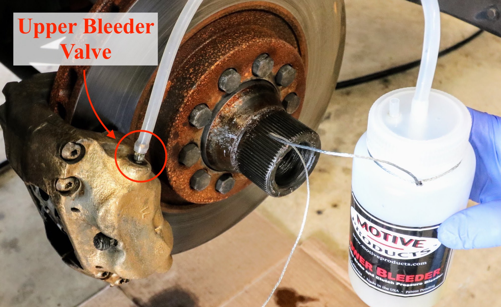 Ferrari Testarossa upper brake caliper bleeder valve Ferrari Testarossa upper brake caliper bleeder valve