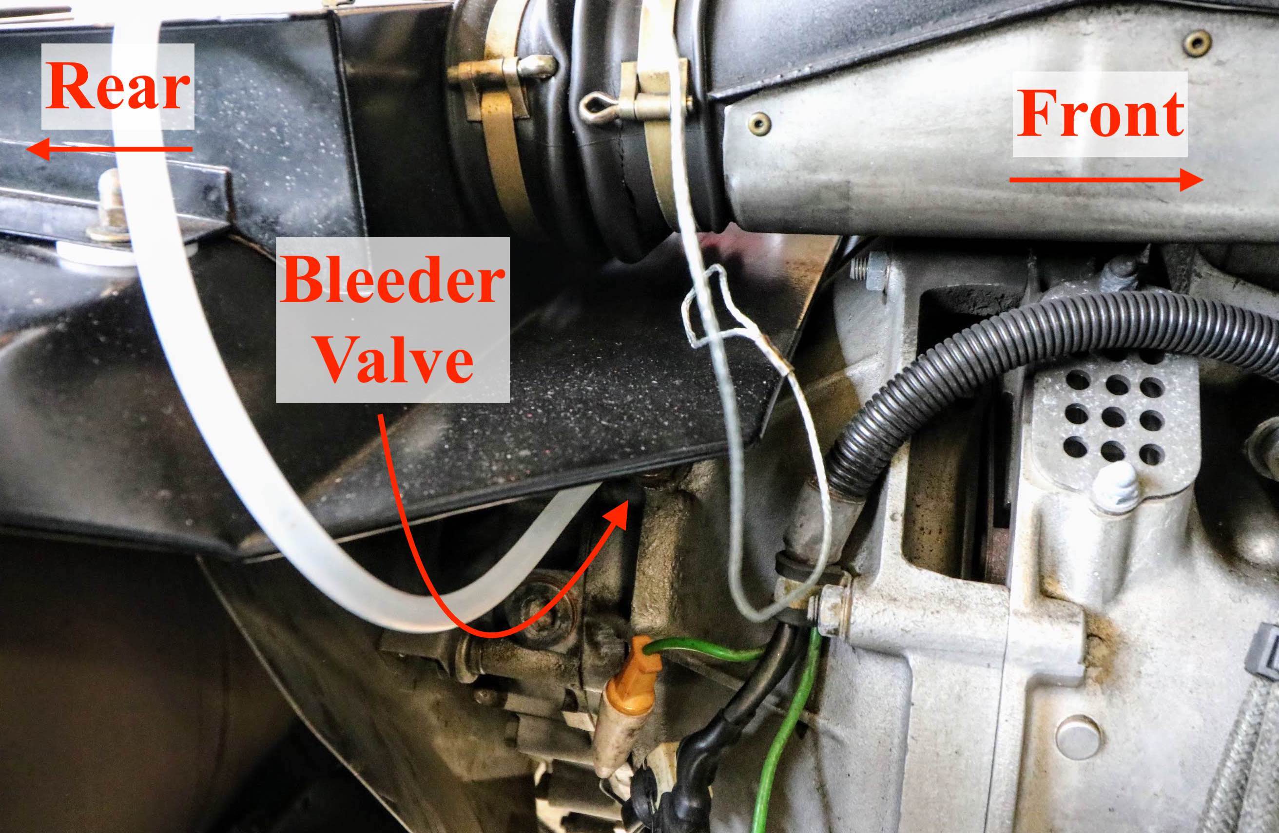 Ferrari Testarossa clutch fluid bleeder valve location Ferrari Testarossa clutch fluid bleeder valve location